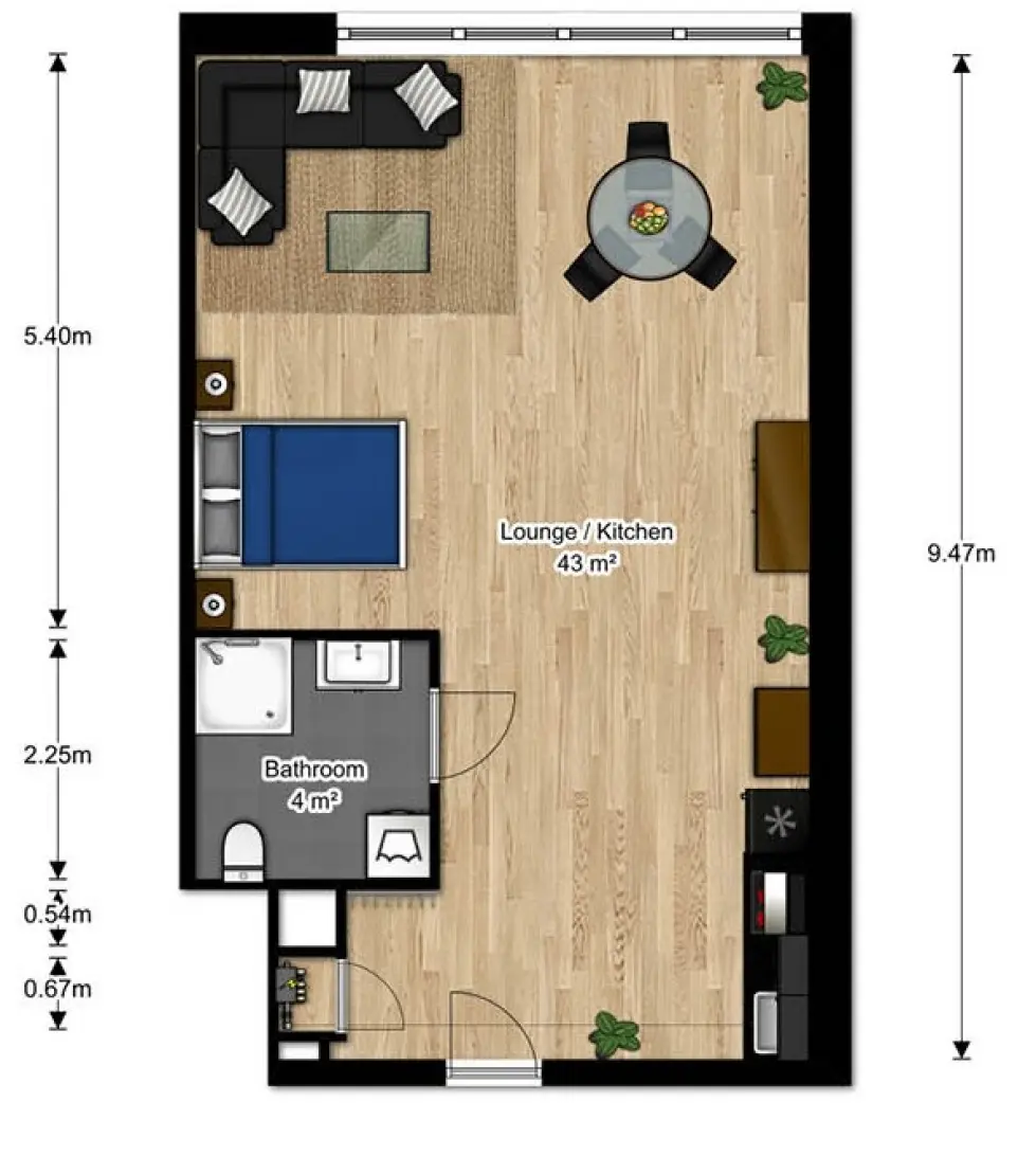 studios te huur op Brede Hilledijk 116 J